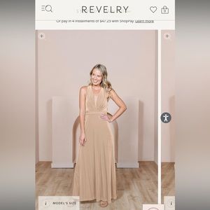 Revelry Dylan Velvet champagne dress